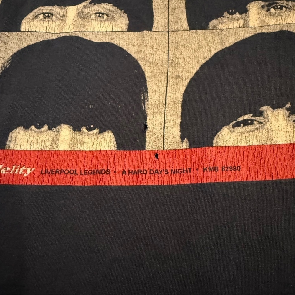 The Beatles LIVERPOOL LEGENDS A Hard Day's Night Soundtrack T-Shirt Large FLAW - Picture 4 of 10